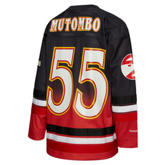 Dikembe Mutombo Atlanta Hawks Unisex Maxxed Out Fashion Hockey Jersey Red - Mitchell & Ness