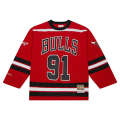 Dennis Rodman Chicago Bulls Unisex Maxxed Out Fashion Hockey Jersey Red - Mitchell & Ness outlet