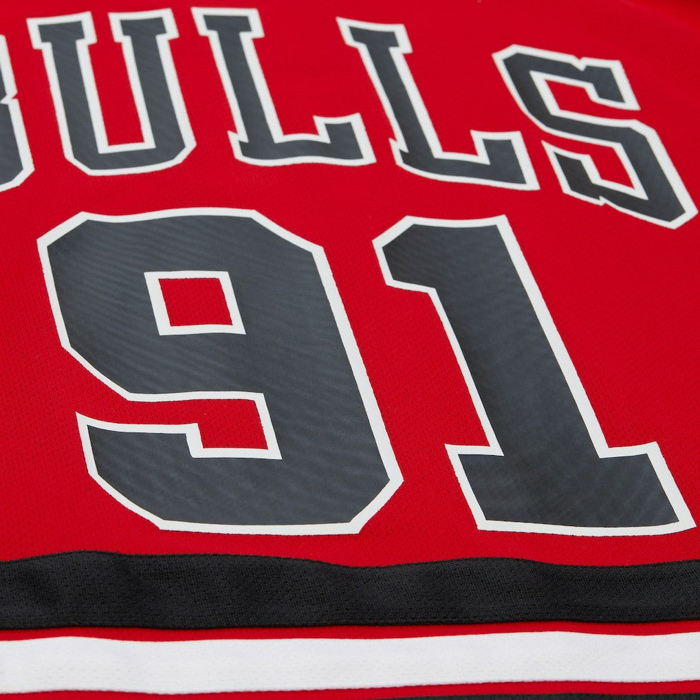 Dennis Rodman Chicago Bulls Unisex Maxxed Out Fashion Hockey Jersey Red - Mitchell & Ness outlet