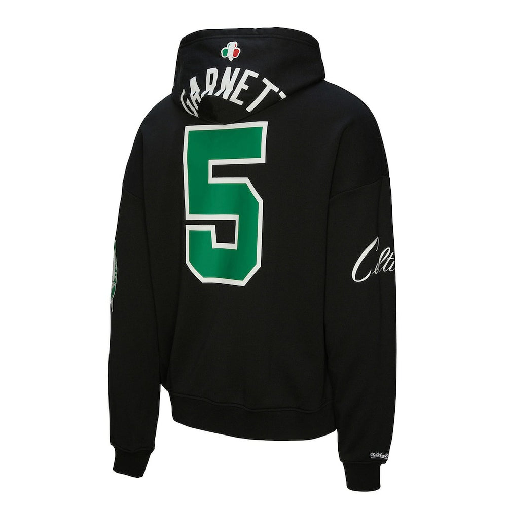 Kevin Garnett Boston Celtics Unisex Hardwood Classics Maxxed Out Full-Zip Hoodie Black - Mitchell & Ness