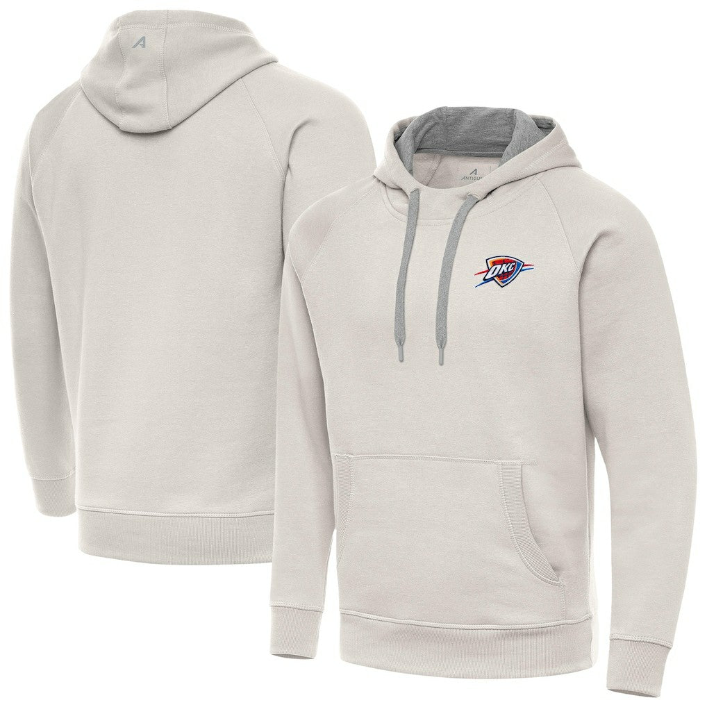Oklahoma City Thunder Antigua Victory Pullover Hoodie Cream