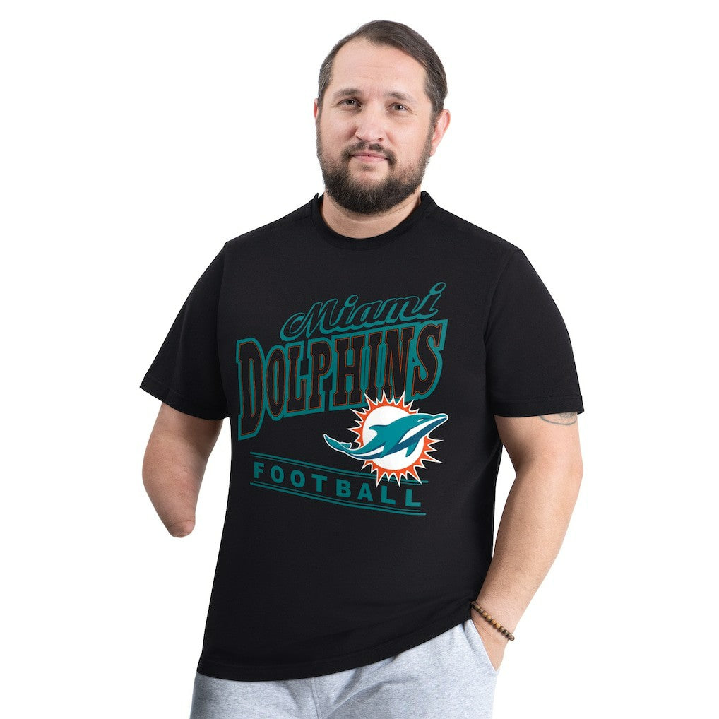 Miami Dolphins G-III Sports by Carl Banks Adaptive Headliner Graphic T-Shirt - Black T-shirts