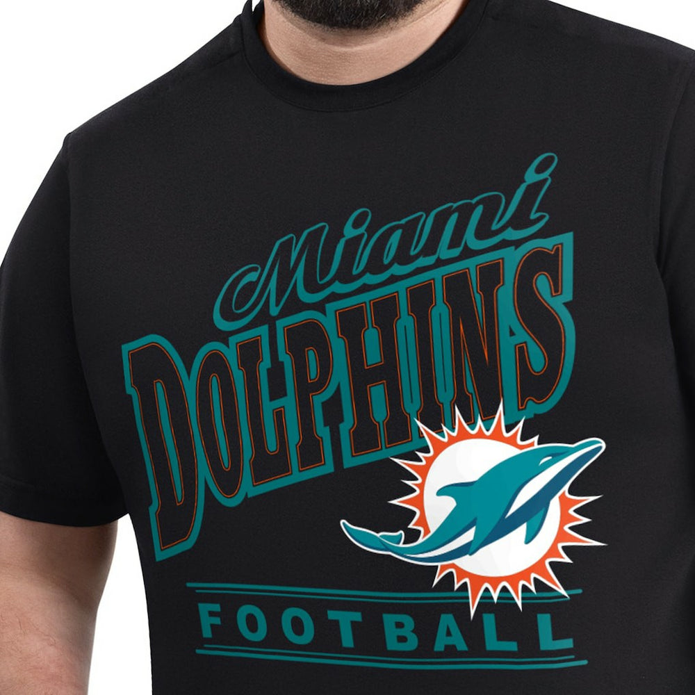 Miami Dolphins G-III Sports by Carl Banks Adaptive Headliner Graphic T-Shirt - Black T-shirts