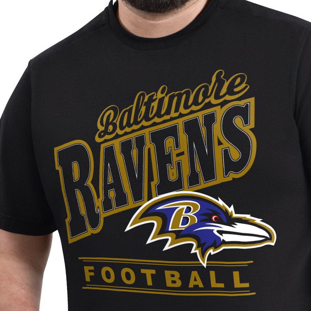 Baltimore Ravens G-III Sports by Carl Banks Adaptive Headliner Graphic T-Shirt - Black T-shirts