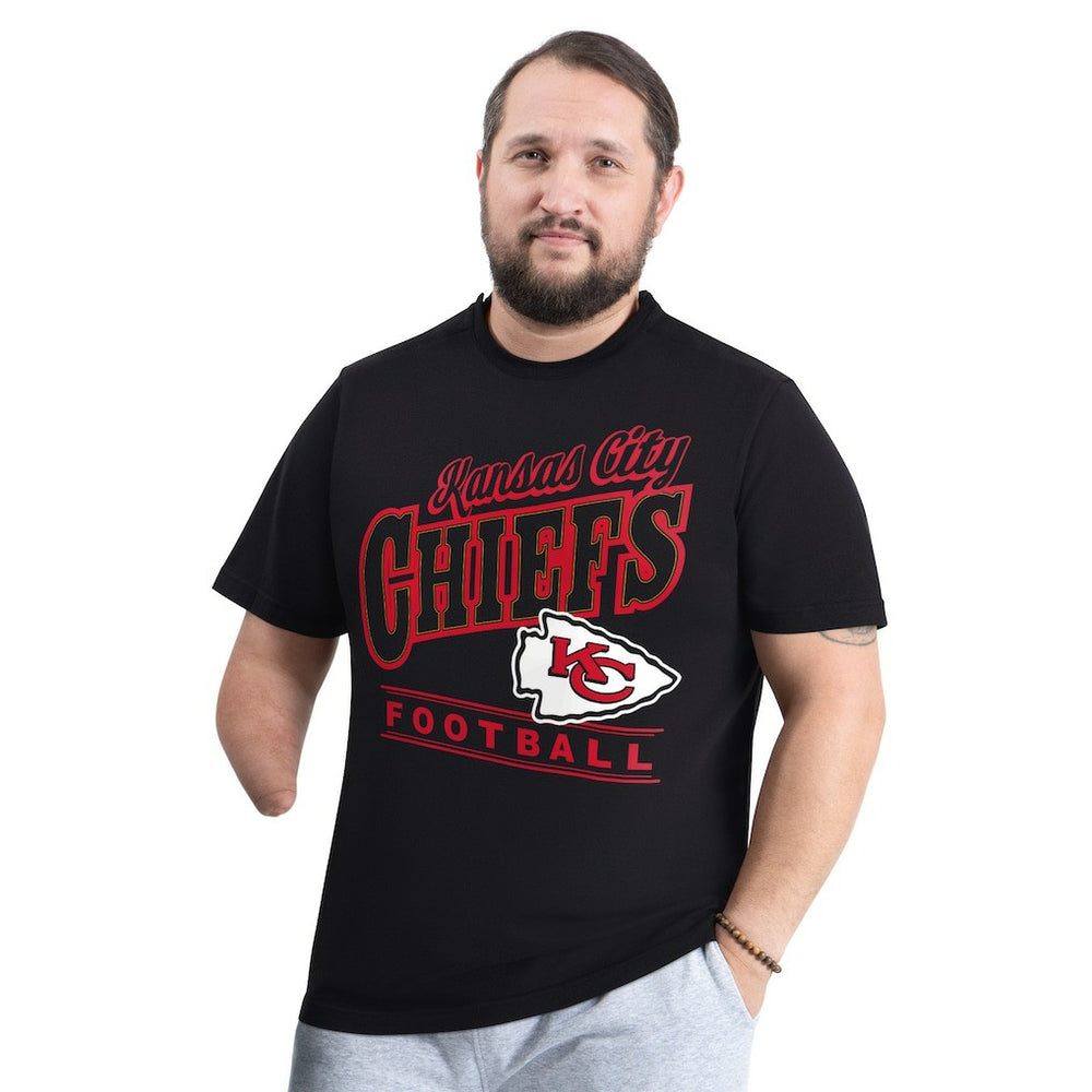 Kansas City Chiefs G-III Sports by Carl Banks Adaptive Headliner Graphic T-Shirt - Black T-shirts