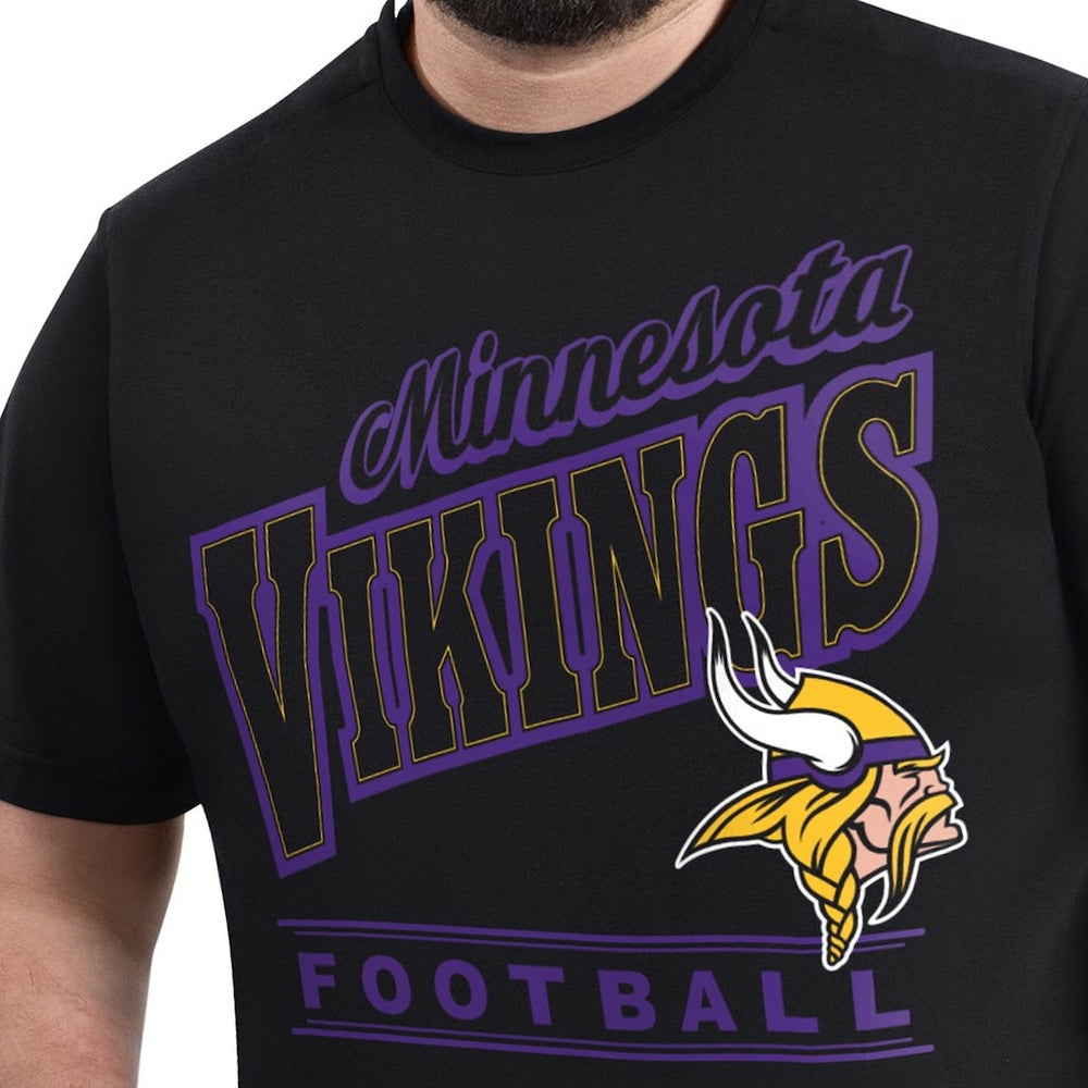 Minnesota Vikings G-III Sports by Carl Banks Adaptive Headliner Graphic T-Shirt - Black T-shirts