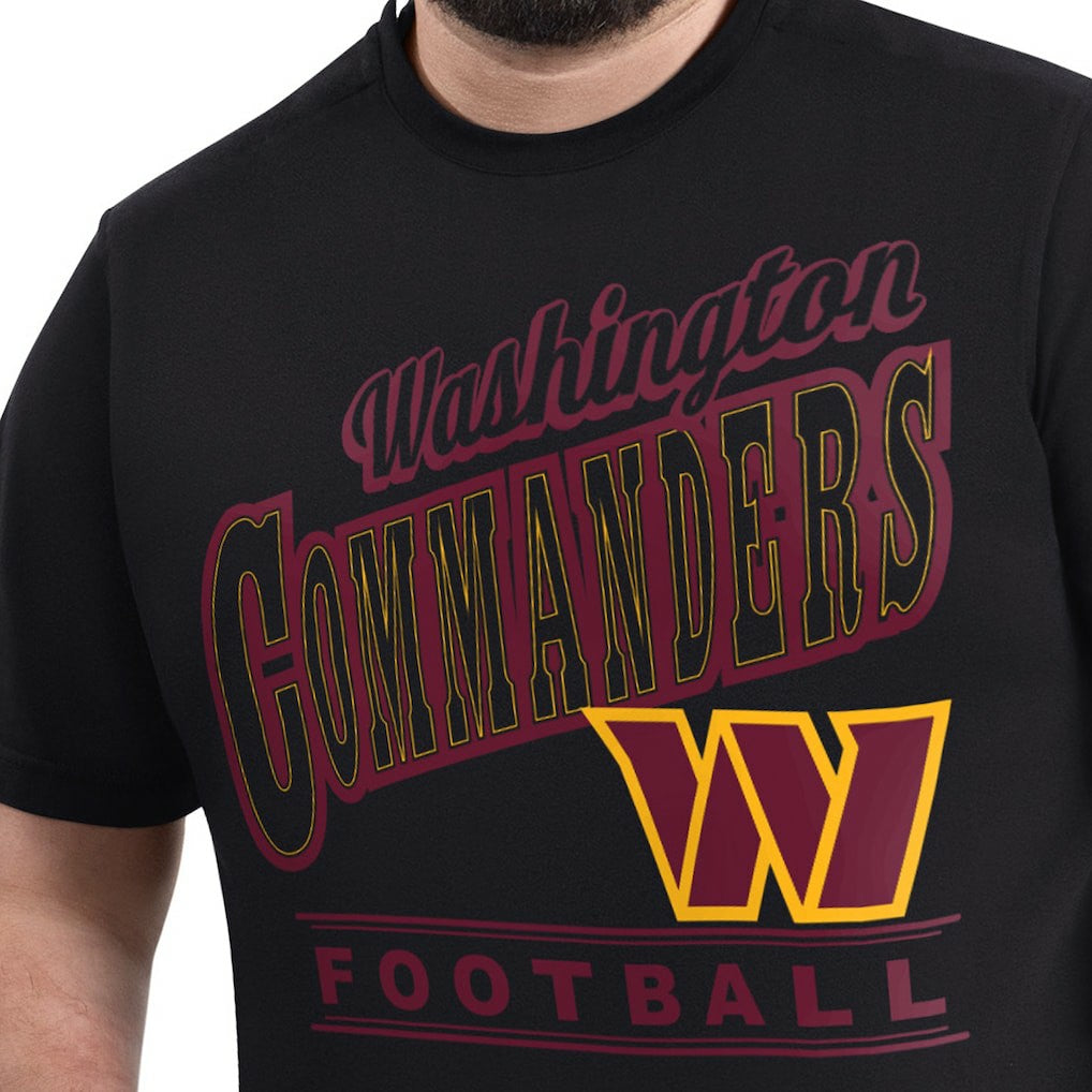 Washington Commanders G-III Sports by Carl Banks Adaptive Headliner Graphic T-Shirt - Black T-shirts