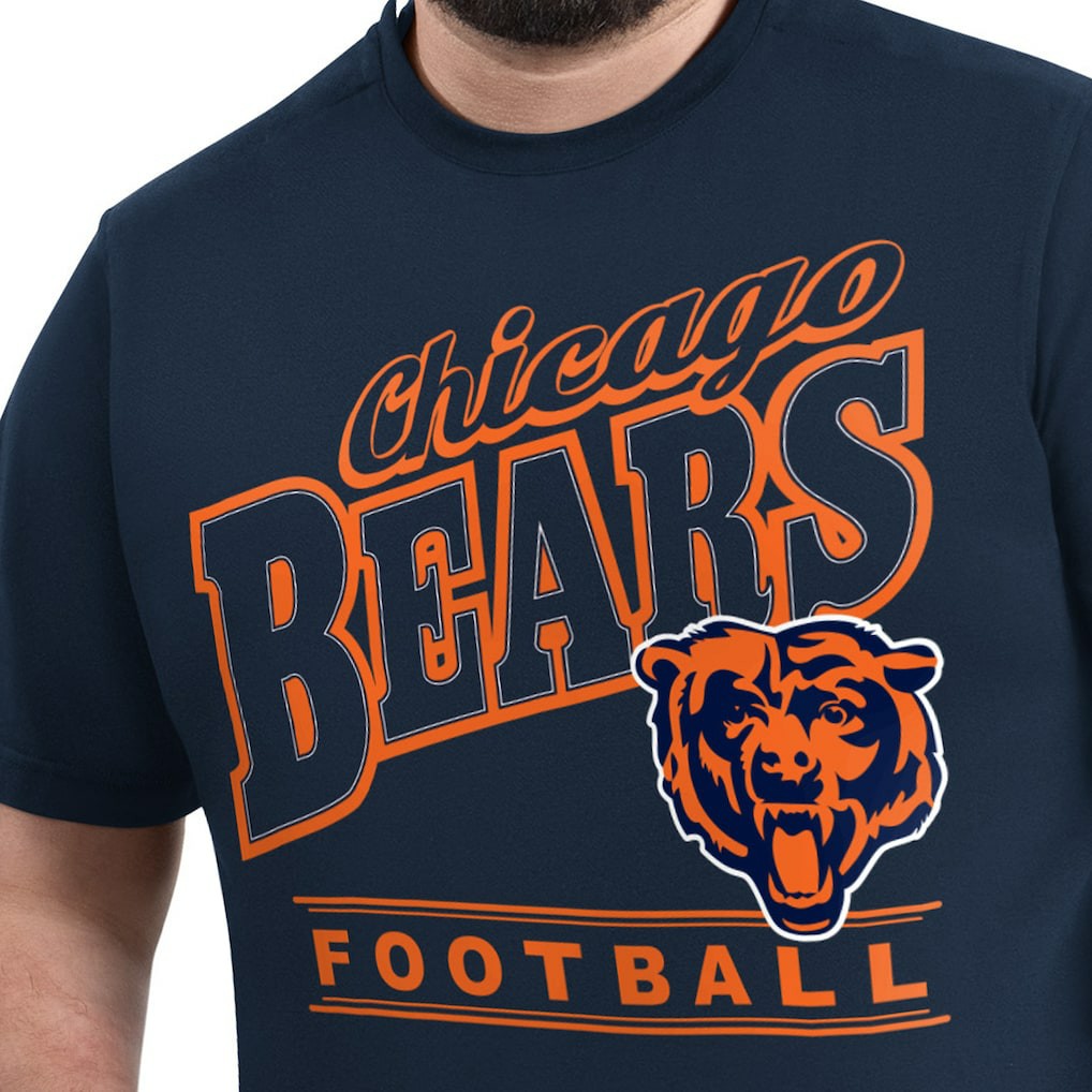 Chicago Bears G-III Sports by Carl Banks Adaptive Headliner Graphic T-Shirt - Navy T-shirts