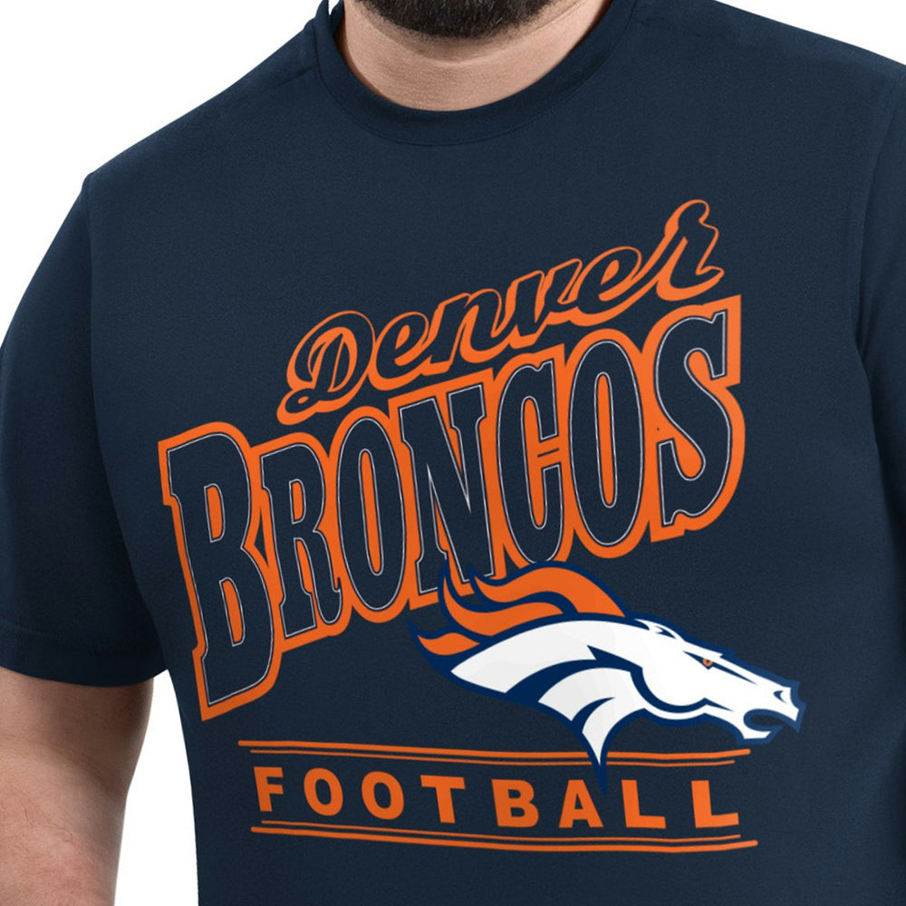 Denver Broncos G-III Sports by Carl Banks Adaptive Headliner Graphic T-Shirt - Navy T-shirts