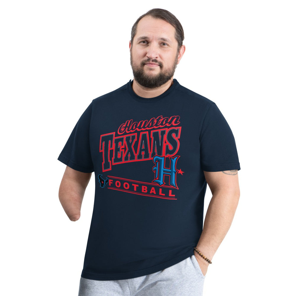 Houston Texans G-III Sports by Carl Banks Adaptive Headliner Graphic T-Shirt - Navy T-shirts