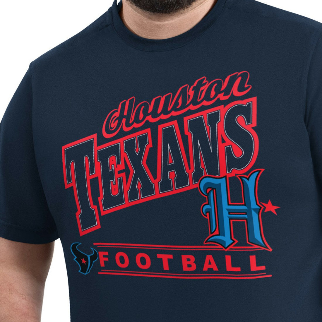 Houston Texans G-III Sports by Carl Banks Adaptive Headliner Graphic T-Shirt - Navy T-shirts