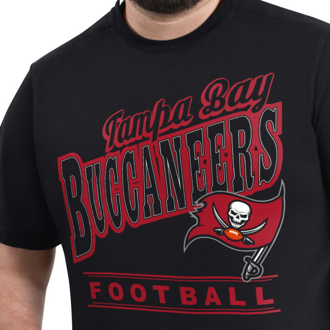Tampa Bay Buccaneers G-III Sports by Carl Banks Adaptive Headliner Graphic T-Shirt - Black T-shirts