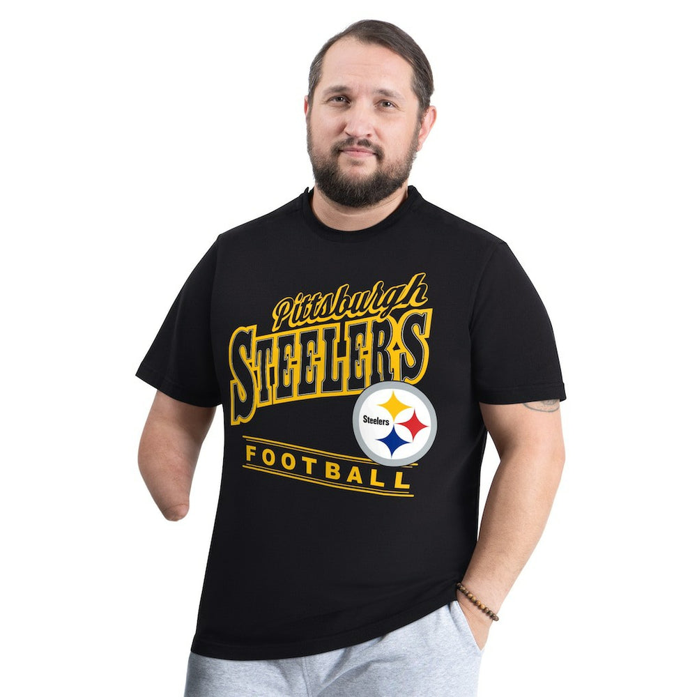 Pittsburgh Steelers G-III Sports by Carl Banks Adaptive Headliner Graphic T-Shirt - Black T-shirts