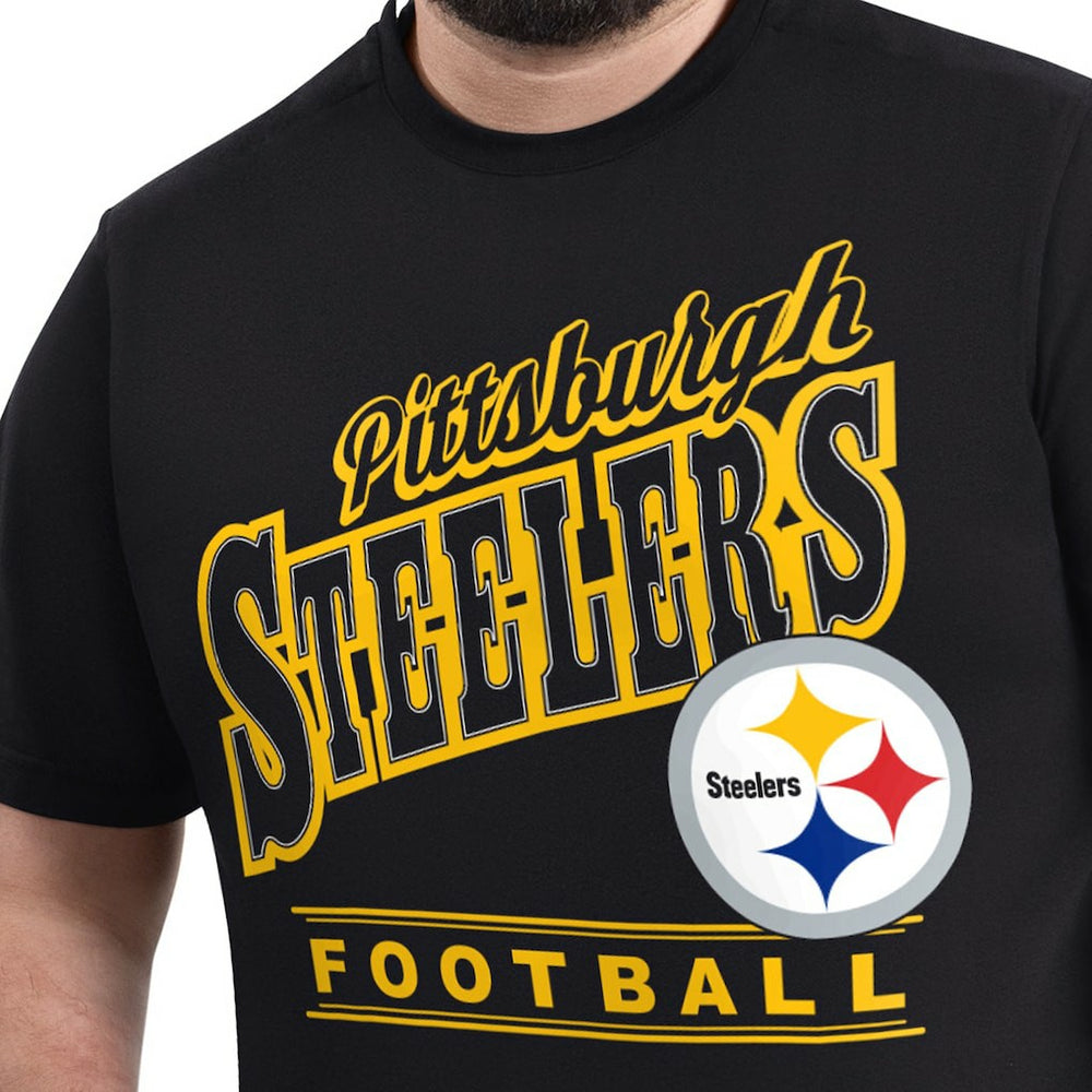 Pittsburgh Steelers G-III Sports by Carl Banks Adaptive Headliner Graphic T-Shirt - Black T-shirts