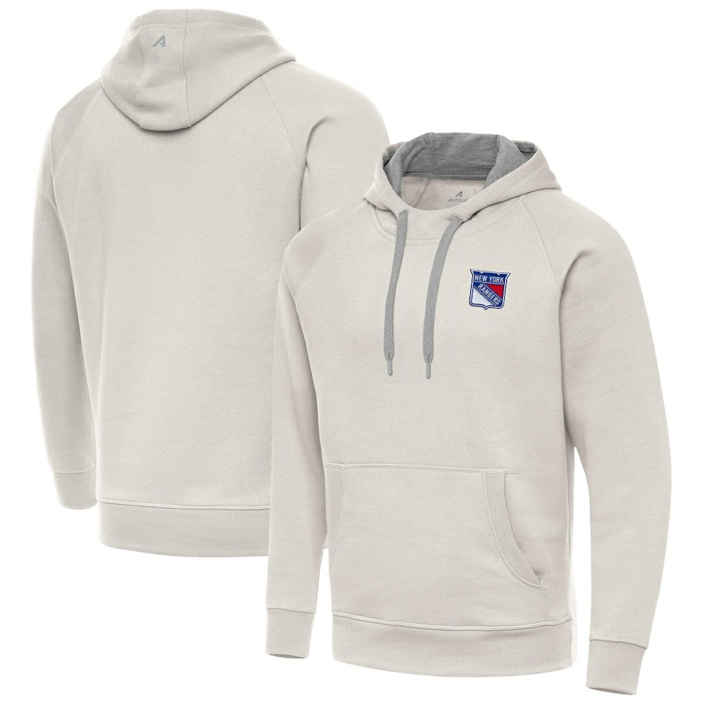 New York Rangers Antigua Victory Pullover Hoodie - Cream | US 203377066
