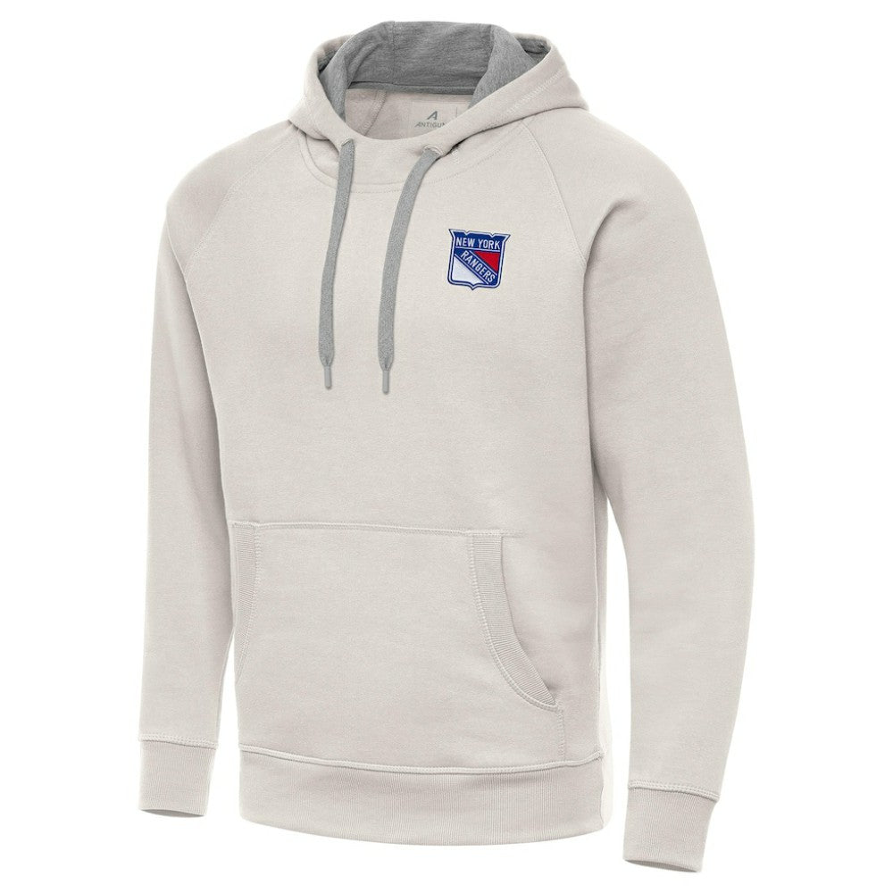 New York Rangers Antigua Victory Pullover Hoodie - Cream | US 203377066