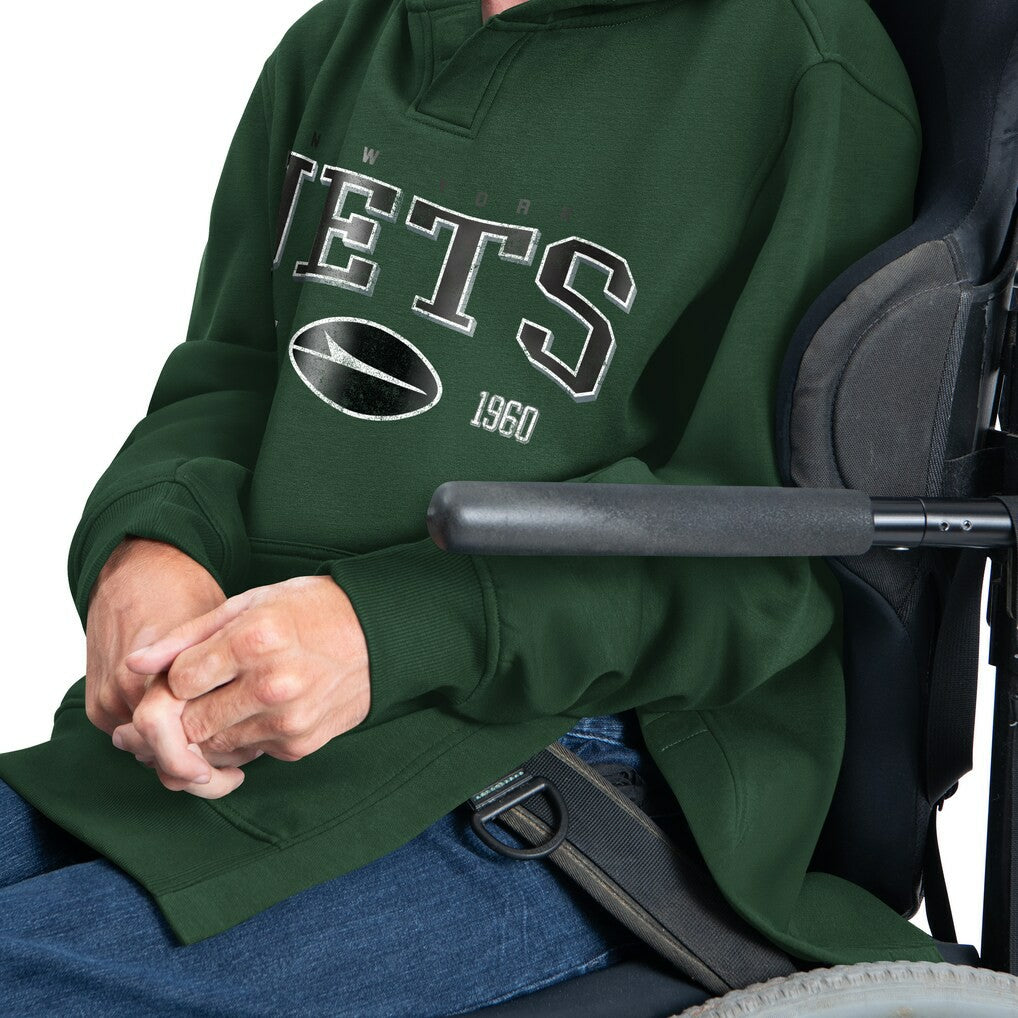 New York Jets G-III Sports by Carl Banks Adaptive Team Spirit Graphic Fleece Pullover Hoodie - Green Hoodies