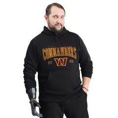 Washington Commanders G-III Sports by Carl Banks Adaptive Team Spirit Graphic Fleece Pullover Hoodie - Black Hoodies