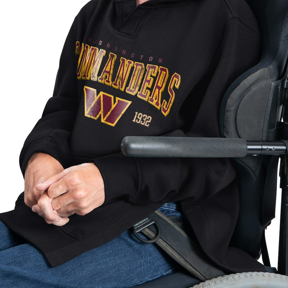 Washington Commanders G-III Sports by Carl Banks Adaptive Team Spirit Graphic Fleece Pullover Hoodie - Black Hoodies