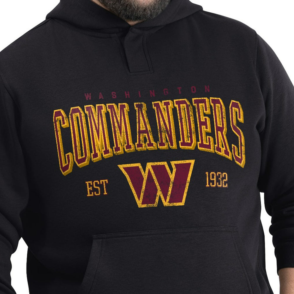 Washington Commanders G-III Sports by Carl Banks Adaptive Team Spirit Graphic Fleece Pullover Hoodie - Black Hoodies