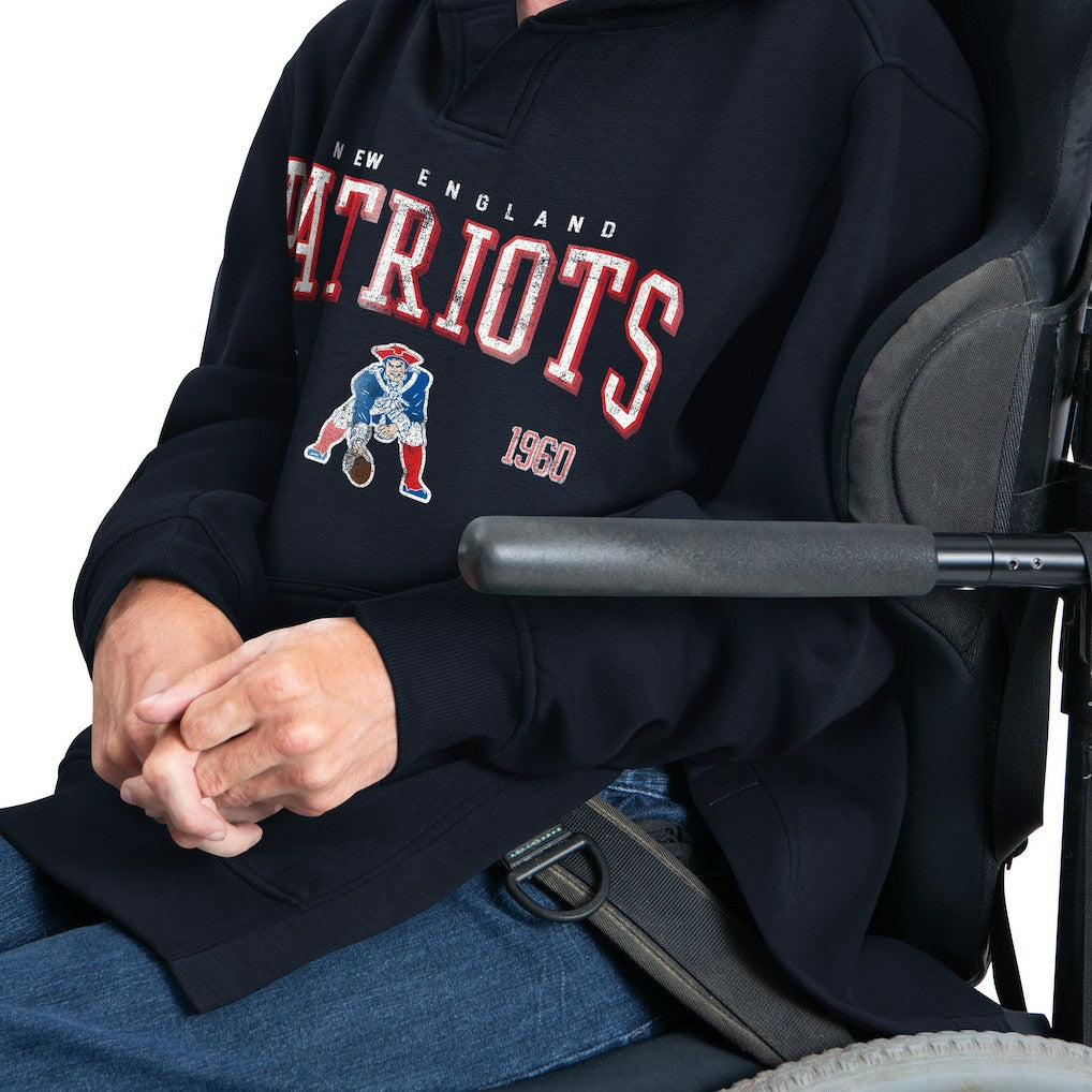 New England Patriots G-III Sports by Carl Banks Adaptive Team Spirit Graphic Fleece Pullover Hoodie - Navy Hoodies