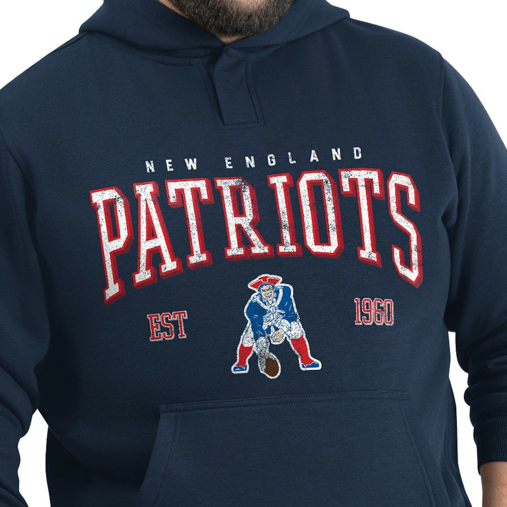 New England Patriots G-III Sports by Carl Banks Adaptive Team Spirit Graphic Fleece Pullover Hoodie - Navy Hoodies