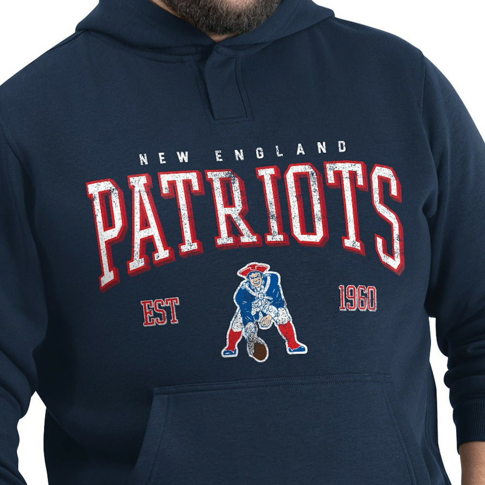 New England Patriots G-III Sports by Carl Banks Adaptive Team Spirit Graphic Fleece Pullover Hoodie - Navy Hoodies