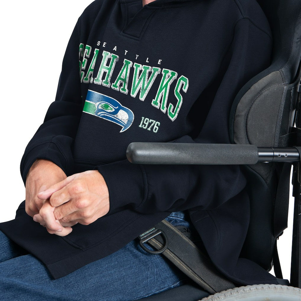 Seattle Seahawks G-III Sports by Carl Banks Adaptive Team Spirit Graphic Fleece Pullover Hoodie - College Navy Hoodies