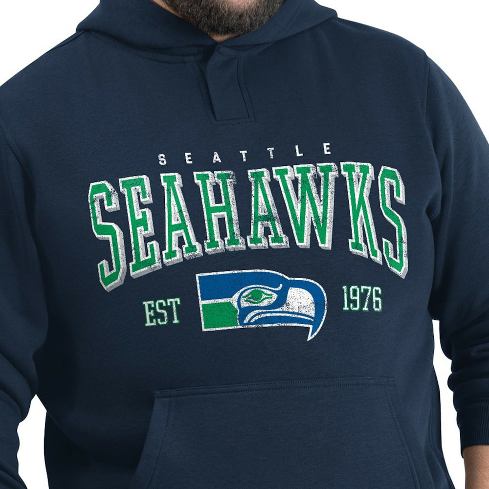 Seattle Seahawks G-III Sports by Carl Banks Adaptive Team Spirit Graphic Fleece Pullover Hoodie - College Navy Hoodies