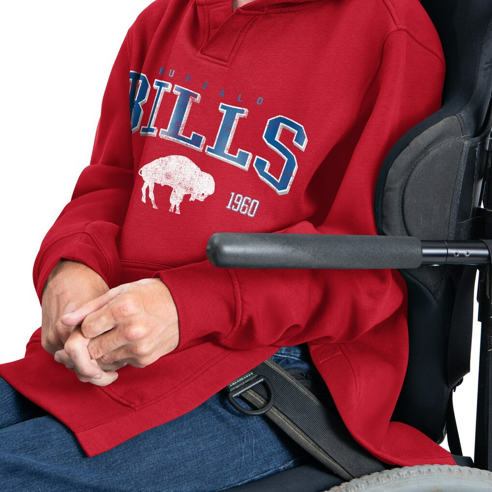 Buffalo Bills G-III Sports by Carl Banks Adaptive Team Spirit Graphic Fleece Pullover Hoodie - Red Hoodies
