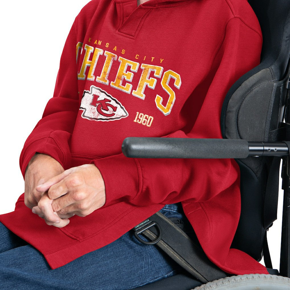 Kansas City Chiefs G-III Sports by Carl Banks Adaptive Team Spirit Graphic Fleece Pullover Hoodie - Red Hoodies