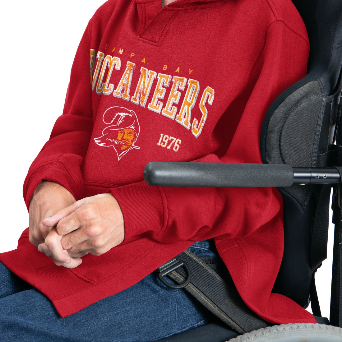 Tampa Bay Buccaneers G-III Sports by Carl Banks Adaptive Team Spirit Graphic Fleece Pullover Hoodie - Red Hoodies