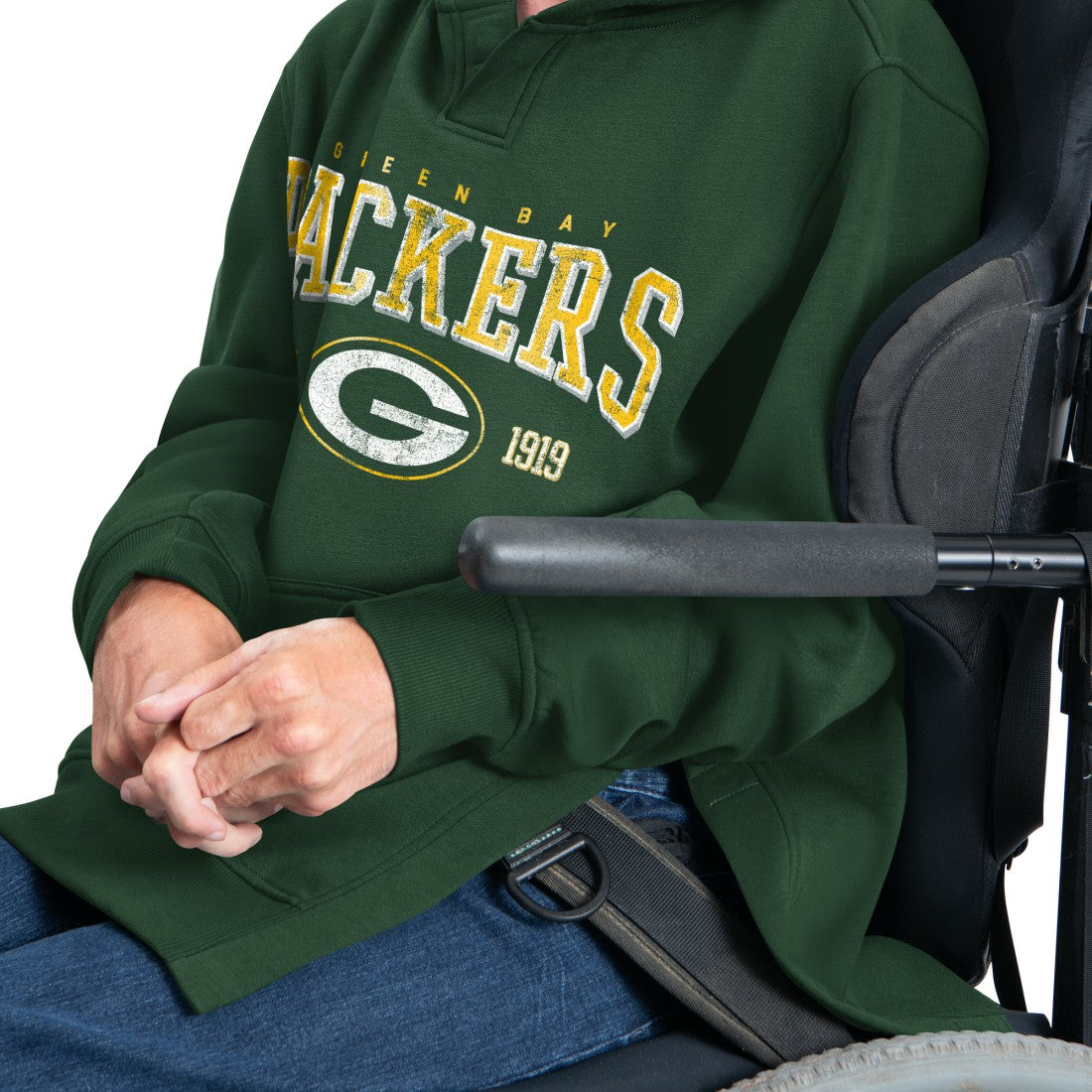 Green Bay Packers G-III Sports by Carl Banks Adaptive Team Spirit Graphic Fleece Pullover Hoodie - Green Hoodies