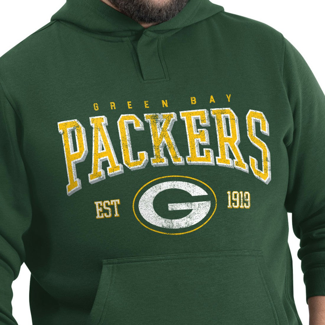 Green Bay Packers G-III Sports by Carl Banks Adaptive Team Spirit Graphic Fleece Pullover Hoodie - Green Hoodies