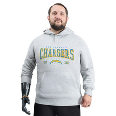 Los Angeles Chargers G-III Sports by Carl Banks Adaptive Team Spirit Graphic Fleece Pullover Hoodie - Gray Hoodies