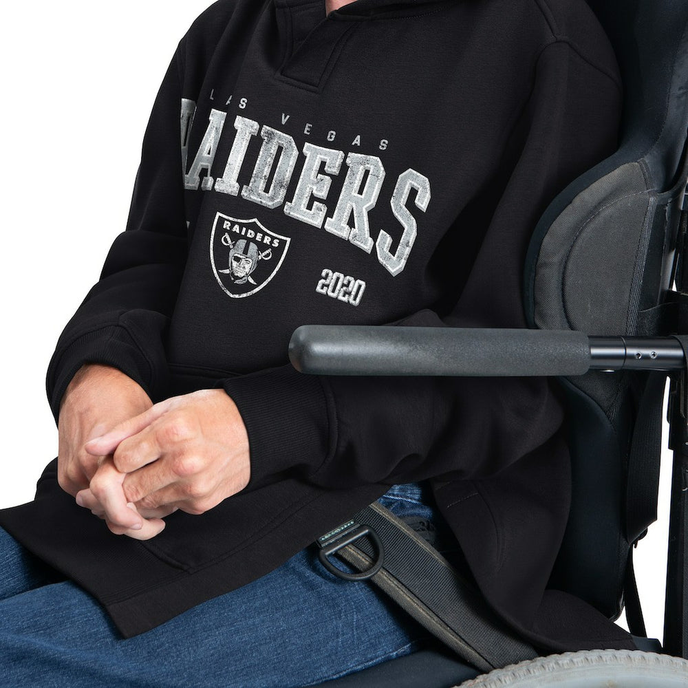 Las Vegas Raiders G-III Sports by Carl Banks Adaptive Team Spirit Graphic Fleece Pullover Hoodie - Black Hoodies