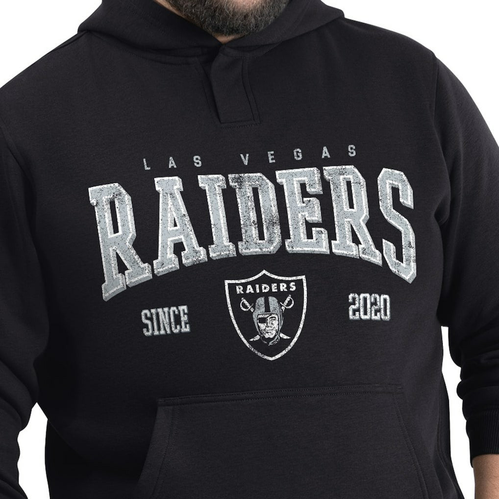 Las Vegas Raiders G-III Sports by Carl Banks Adaptive Team Spirit Graphic Fleece Pullover Hoodie - Black Hoodies