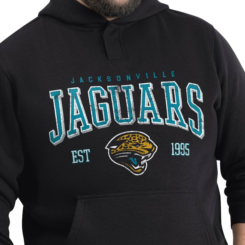 Jacksonville Jaguars G-III Sports by Carl Banks Adaptive Team Spirit Graphic Fleece Pullover Hoodie - Black Hoodies