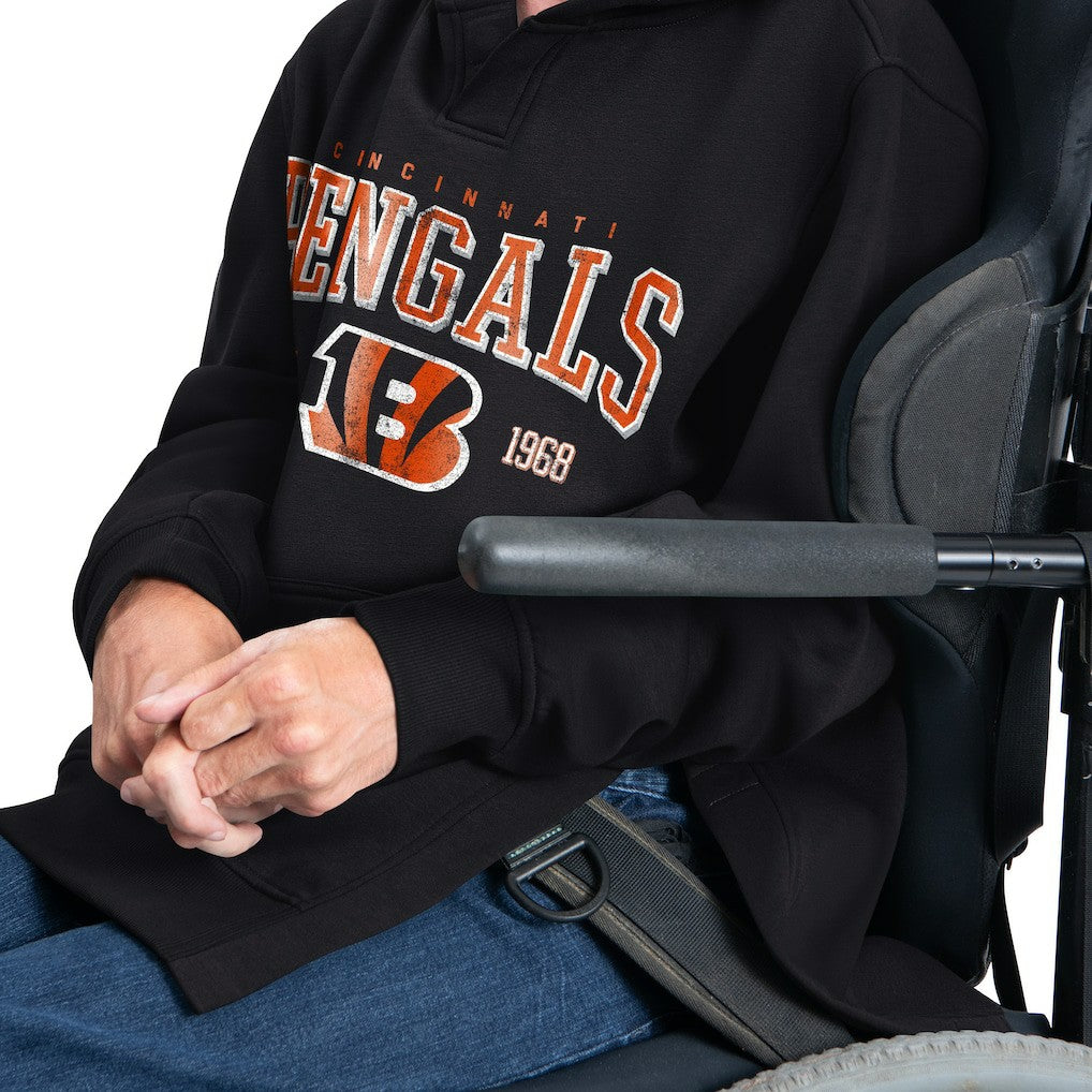 Cincinnati Bengals G-III Sports by Carl Banks Adaptive Team Spirit Graphic Fleece Pullover Hoodie - Black Hoodies