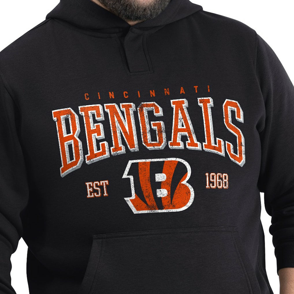 Cincinnati Bengals G-III Sports by Carl Banks Adaptive Team Spirit Graphic Fleece Pullover Hoodie - Black Hoodies