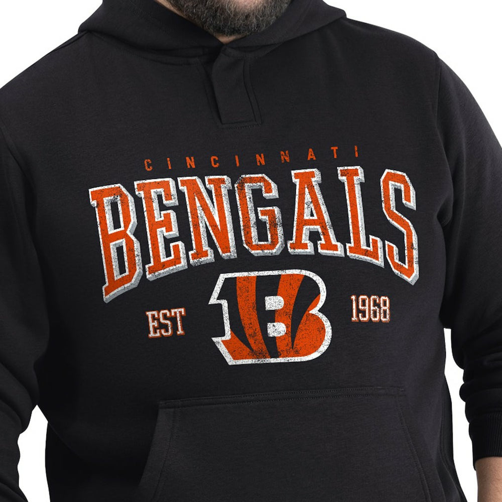 Cincinnati Bengals G-III Sports by Carl Banks Adaptive Team Spirit Graphic Fleece Pullover Hoodie - Black Hoodies