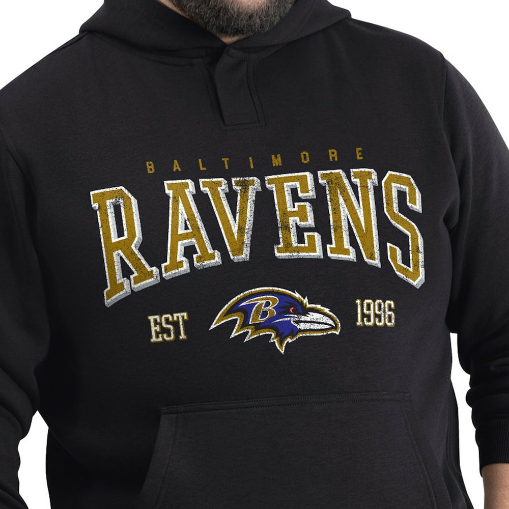 Baltimore Ravens G-III Sports by Carl Banks Adaptive Team Spirit Graphic Fleece Pullover Hoodie - Black Hoodies