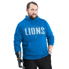 Detroit Lions G-III Sports by Carl Banks Adaptive Mesh Effect Team Graphic Fleece Pullover Hoodie - Royal Hoodies
