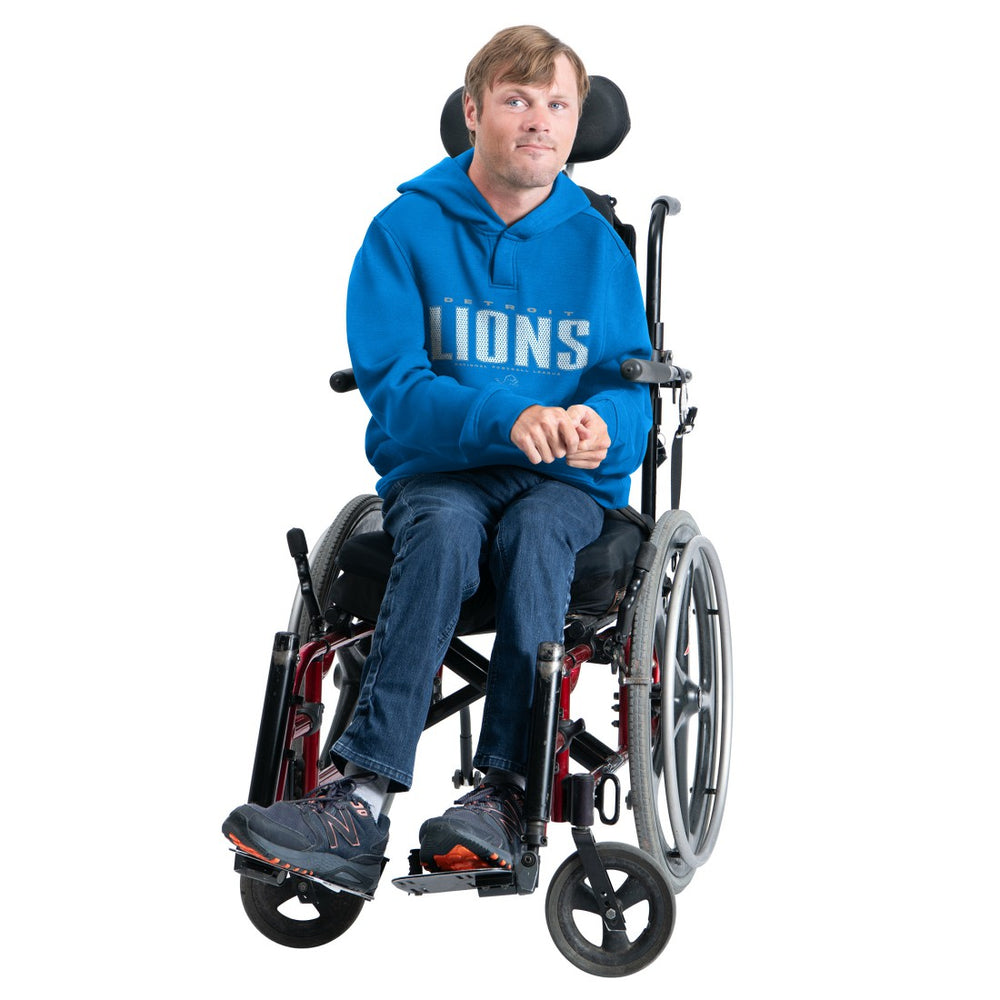 Detroit Lions G-III Sports by Carl Banks Adaptive Mesh Effect Team Graphic Fleece Pullover Hoodie - Royal Hoodies