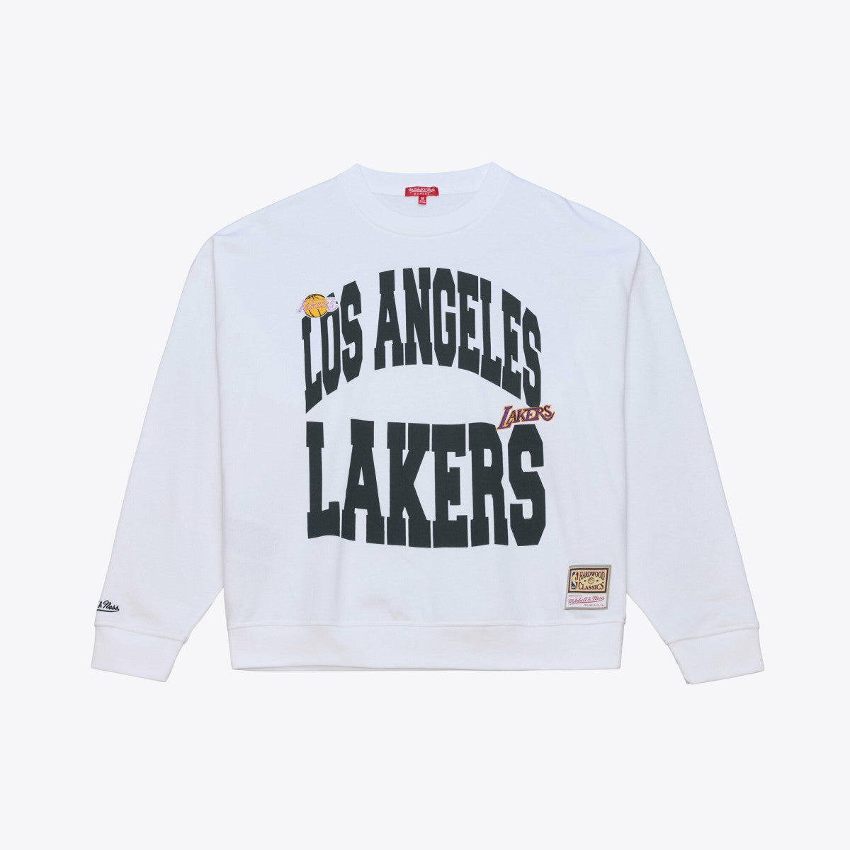 Los Angeles Lakers Women's Lightweight Block Letter Sweatshirt White - Mitchell & Ness