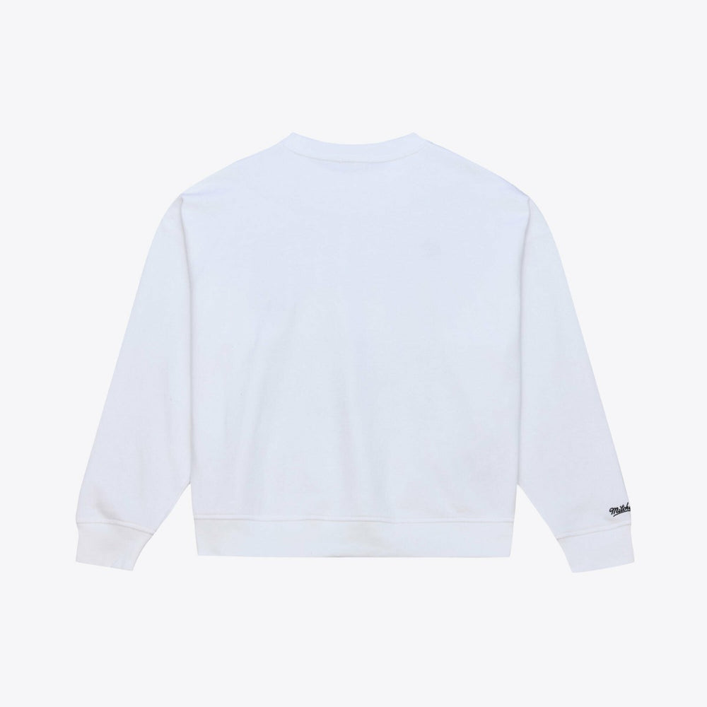 Los Angeles Lakers Women's Lightweight Block Letter Sweatshirt White - Mitchell & Ness