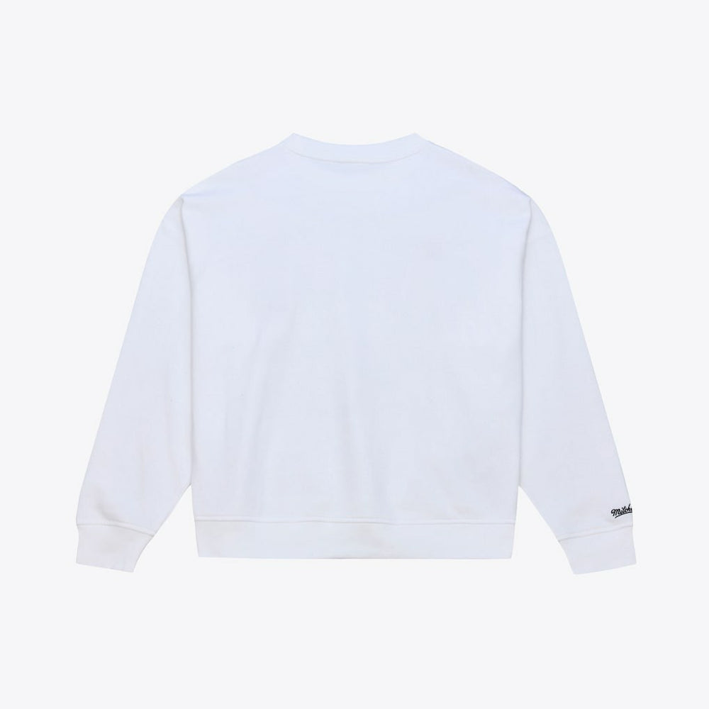 Chicago Bulls Women's Lightweight Block Letter Sweatshirt White - Mitchell & Ness