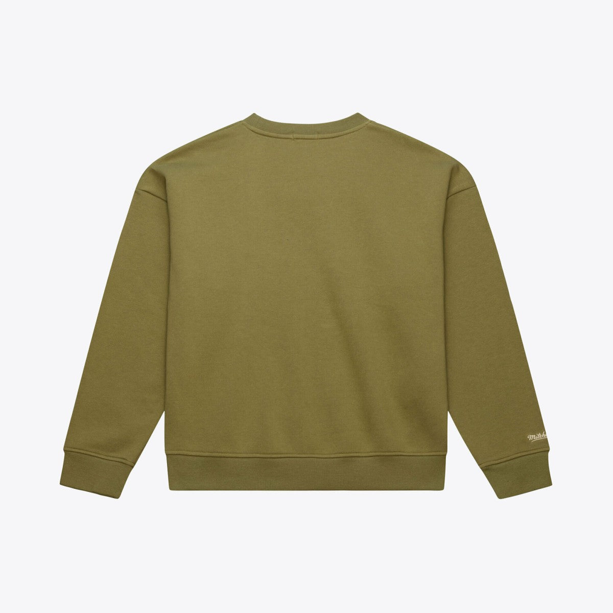 Milwaukee Bucks Women's Lightweight Script Sweatshirt Olive - Mitchell & Ness