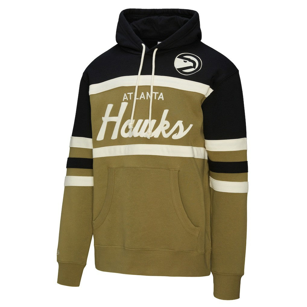 Atlanta Hawks Double Clutch Head Coach Hoodie Olive/Black - Mitchell & Ness outlet