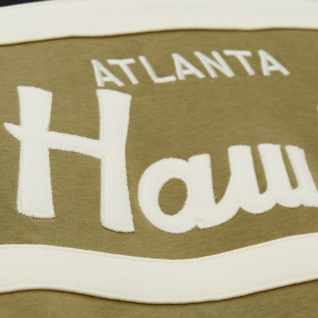 Atlanta Hawks Double Clutch Head Coach Hoodie Olive/Black - Mitchell & Ness outlet